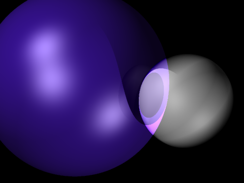 LMBov-Ray: Spheres, shadow and translucency