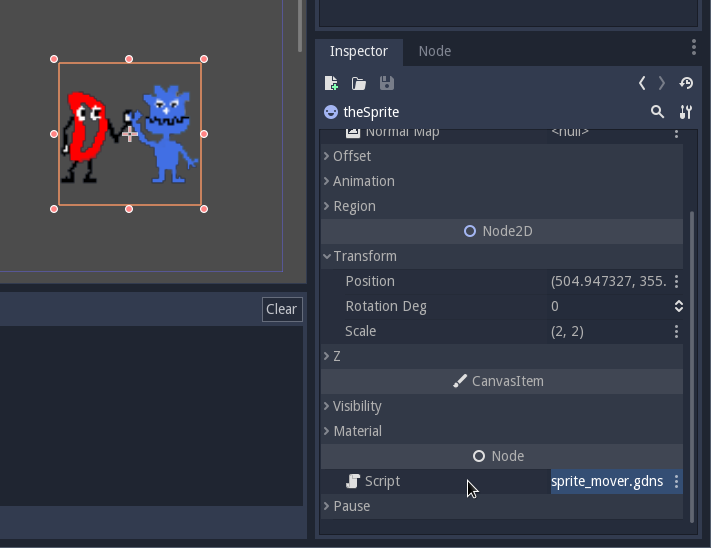 Using a NativeScript directly as a node's script